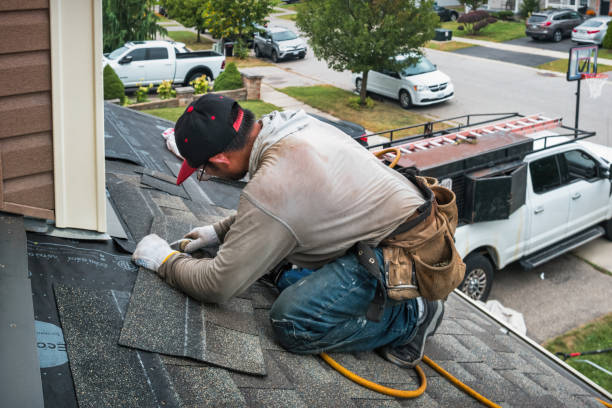 Professional Gutter Repair And Installation technician working in Sandy Level, VA